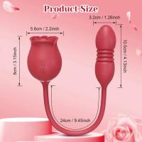 Leten Vibrador-Dildo Rosas Estimulador de Clítoris y Punto G para Parejas Adultas - details 5