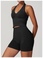 Sujetador deportivo con cuello colgante, ropa interior deportiva sin costuras, sujetador con espalda abierta, Top de Yoga para Fitness, soporte para mujer, Top corto de entrenamiento para gimnasio - details 18