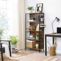 Estantería de 4 Niveles, Estantería Decorativa, para Libros, CD, Carpetas, Ganchos en S, para Salón, - details 4