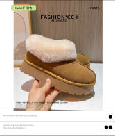 Botas de nieve de cuero Forro polar de suela gruesa Botas cortas de pelo real cálido - details 7