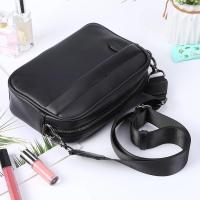Bolso Cruzado de Hombro para Hombres Cuero PU Diseño a Cuadros Bolso Messenger de Negocios Casual - details 1