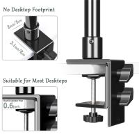 Abrazadera de trípode C, soporte de luz de montaje en escritorio con cabezal de bola de 1/4 pulgadas, accesorio de mesa, soporte de mesa de cámara ajustable, 2 uds. - details 2