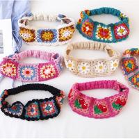 Diadema tejida de flores, banda para el cabello de estilo étnico bohemio colorido, accesorios para el cabello para niña, pañuelo de ganchillo hueco Pastoral para viaje - details 3