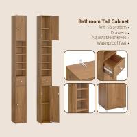 Mueble de Baño de Alto Estante Armario con 2 Puertas y Cajón Blanco Tamaño 20 x 20 x 180 cm - details 32