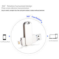 JASTER Flash Drive de 256GB Interfaz de Hardware de Lightning Pendrive 3 en 1 para Iphone, Ipad, Android Hecho en China - details 4