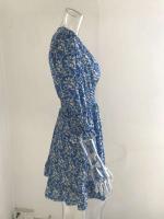 Nuevo Jersey de cintura de longitud media, vestido de manga corta con estampado bohemio - details 15