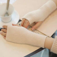 Guantes sin dedos para clima frío para hombres y mujeres, guantes cómodos de punto elástico, guantes antideslizantes para montar - details 1