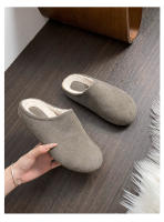Un pedal de fondo plano bolsa cabeza perezosa medias zapatillas de terciopelo zapatos de mujer de gran tamaño. - details 12