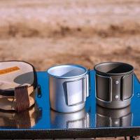 Taza de aleación de aluminio para acampar, villa turística, equipo para picnic al aire libre, juego VIE, utensilios de cocina para senderismo - details 4