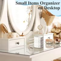 Organizador portátil de lazos para el pelo, contenedores de almacenamiento de accesorios para el cabello, soporte apilable para corbatas, alfiler, hisopo de algodón, 4 piezas - details 3