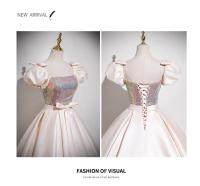 Elegante Vestido de Princesa de Cumpleaños de Lujo Ligero Ceremonia Francés Champán para Mujeres 2025 - details 4