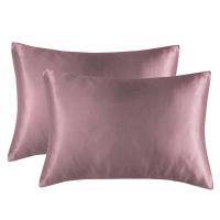 Fundas de almohada de refrigeración de satén, fundas de almohada de Color sólido con diseño de sobre para dormitorio, uso en verano - details 7