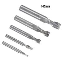 Brocas de acero para carpintería, herramienta de máquina de 1-12mm, 2 extremos de flauta, vástago recto CNC, fresas de fresado - details 2