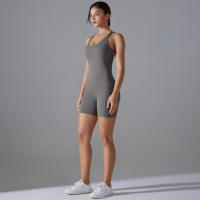Hamidou-Conjunto de Yoga con espalda descubierta para mujer, Body de Fitness de alta elasticidad, ropa de gimnasio deportiva, Top corto de Fitness, Shockpro - details 38