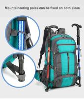 Mochila impermeable de senderismo para hombres y mujeres, mochila multifuncional para viajes de aventura al aire libre, 50 litros - details 8
