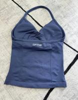DFYNE-Top de tiras palangre de impacto para mujer, sujetador ajustado con espalda descubierta para yoga y gimnasio, ropa de entrenamiento elástica, top de gimnasio, sujetadores deportivos con cuello halter - details 9