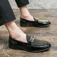 2023 nuevo vestido de cuero de moda de estilo italiano para hombres, zapatos casuales de negocios, zapatos puntiagudos de talla grande - details 5