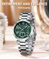 Reloj de moda inspirado en la dopamina para mujer, reloj de cuarzo luminoso, banda de acero inoxidable, resistente al agua, regalo de moda para ella - details 0