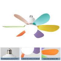 Con luz LED y control remoto, ventilador de techo silencioso de 52 cm/42 cm, 30 W/40 W, casquillo E27. - details 4