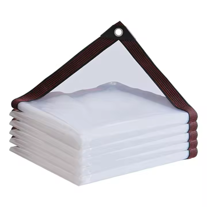 Lona impermeable transparente, lona resistente, cubierta transparente para exteriores, 2x4m - 1