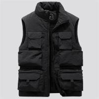 Chaleco Cargo para Hombre Abrigo Táctico de Lana Gruesa sin Mangas, Traje de Trabajo con Bolsillos, 6XL, Novedad 2025 - details 13