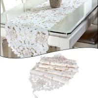 Mesa con bordado floral retro blanco, alfombra Ense, mantel de algodón hueco, decoración de mesa de comedor para el hogar, fiesta de boda - details 15