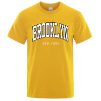 Camiseta holgada informal con letras de Brooklyn de Nueva York para hombre, Top 100% algodón, camiseta de Hip Hop de moda transpirable - details 18