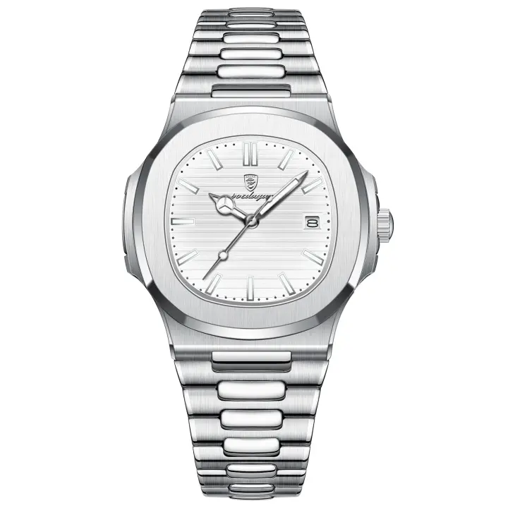 POEDAGAR Nuevo impermeable ultra delgado para hombre reloj calendario reloj de cuarzo - 1