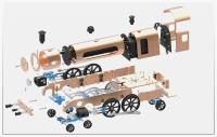 387 Uds DIY Boutique modelo mecánico de Metal juguete eléctrico pista de vapor pequeño tren conjunto de regalo para niños Kit de montaje - details 2