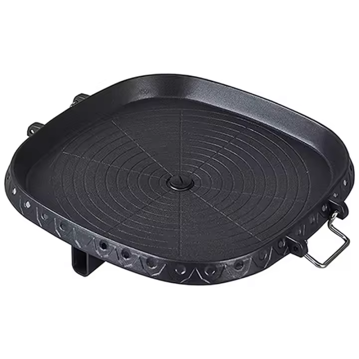 Parrilla coreana antiadherente cuadrada para barbacoa, plato caliente portátil, recubrimiento de piedra, bandeja para hornear al aire libre para el hogar - 1
