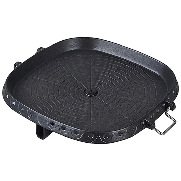 Parrilla coreana antiadherente cuadrada para barbacoa, plato caliente portátil, recubrimiento de piedra, bandeja para hornear al aire libre para el hogar - 1