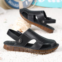 Nuevas Sandalias de Hombre de Cuero de Vaca de Primera Capa Zapatos de Playa Casuales para Exteriores Transpirables - details 1
