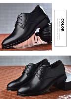 2025 nuevos zapatos casuales versátiles con cordones para hombres de vestir de negocios de cuero de talla grande - details 3