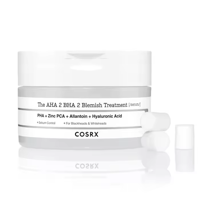 COSRX AHA BHA 2% Suero para el tratamiento de imperfecciones, más de 60 bolas de algodón puro, tratamiento diario rápido y fácil para manchas, puntos negros y puntos blancos, sebo - 1