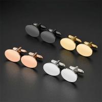 Gemelos blancos redondos de acero inoxidable pulido con espejo para hombre, accesorios de vestir, joyería DIY, 15mm/18mm/120mm, venta al por mayor, - details 1