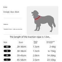 Collar de perro reflectante transpirable de seguridad nocturna, diseño antiestrangulamiento de nailon, Collar para mascota, cómoda y suave cuerda de tracción para viaje - details 0