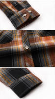 Camisa de manga larga a cuadros a rayas para hombre, camisas clásicas de oficina de un solo pecho, Camisa informal a la moda de otoño, 7XL - details 34