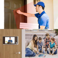 Timbre de Puerta Sectyme con Cámara de 3.5 pulgadas Visión de 120 Grados Monitor y Espejo Inteligente para el Hogar Wireless - details 0