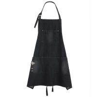 Negro azul Denim Simple Unisex Jeans delantales hombres señora cocina delantal de cocina uñas café uniforme - details 7