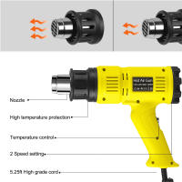 Cañón de Secado de Aire 2000W para Soldadura y Enrollado Térmico Herramientas de Construction Industrial Peluquería con Batería Normal - details 3