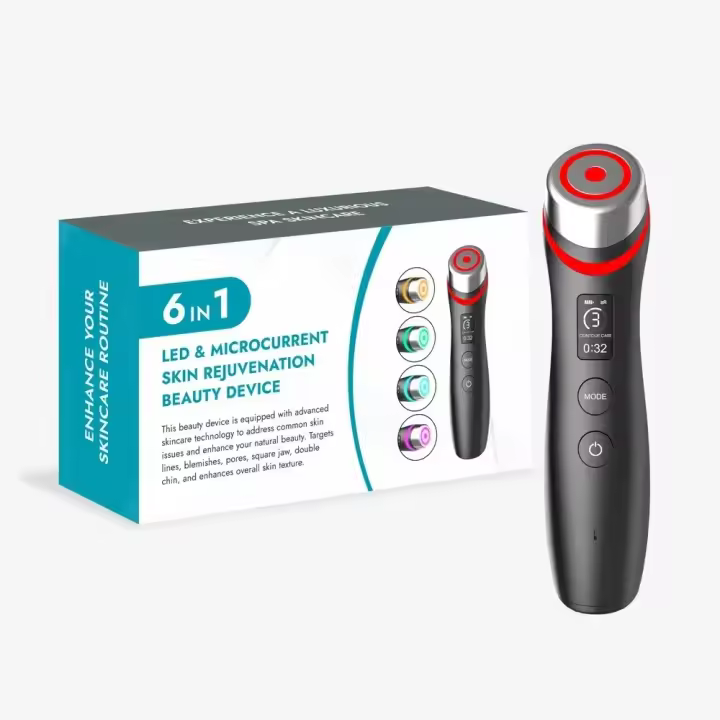 Nuevo 6 en 1 multifunción Ager Booster Pro terapia de la piel varita luces Led faciales dispositivo de belleza - 1