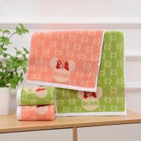 Toallas pequeñas de algodón para lavado de cara de jardín de infantes para niños, Jacquard de 32 hebras, Animal de dibujos animados, conejo - details 2