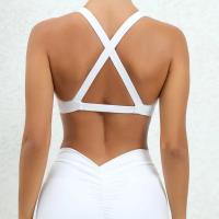 Ropa de yoga desnuda, sujetador de yoga para ejercicio de secado rápido ajustado para mujer, sujetador de fitness de belleza con espalda cruzada para correr al aire libre - details 6