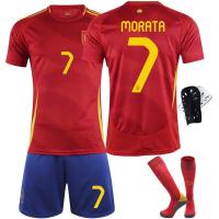 Camiseta España UEFA EURO 2024 Gavi 9 Pedri 26 Morata 7 Rodri 16 - Camiseta Selección Española Adulto Hombre/Mujer/Fútbol - Tecnología Dry Fit - details 2