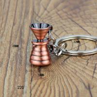 Llavero de Metal 3D creativo con forma de cafetera, Mini llavero con mango de café, llavero creativo con forma de jarra Moka, colgante pequeño - details 14