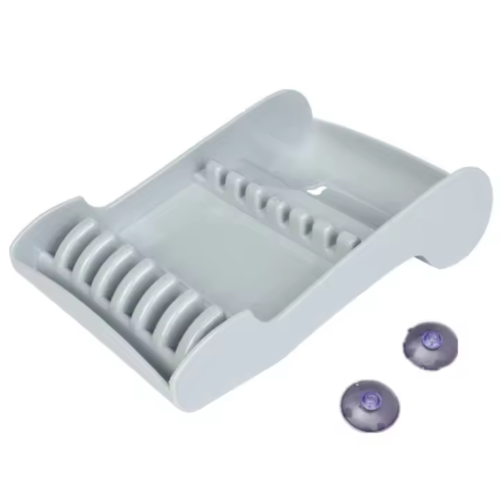 Soporte para tijeras de salón con 8 ranuras, fuerte adsorción, gran capacidad, caja de presentación para tijeras de corte de pelo, portátil, antideslizante - 1