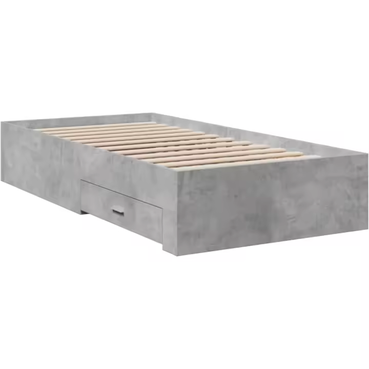 Cama con Cajones, Somier Doble de Invitados, Estructura de Cama, Mueble para Dormitorio, Madera de Ingeniería - 1