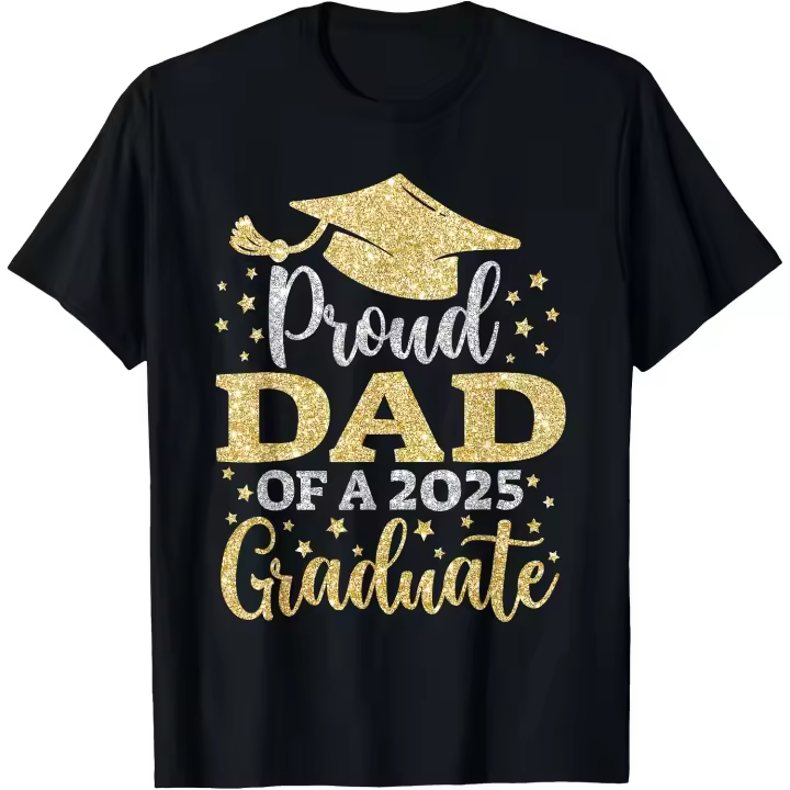 Papá Senior 2025 Orgulloso papá de una clase de 2025 camiseta graduada camiseta para hombre - 1