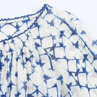 OUWU Moda Verano 2025 Blusa de Mujer con Estampado de Metal Sencillo Cuello Redondo - details 4