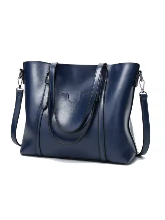 Bolsos de mano para mujer de cuero elegante de gran capacidad Retro Vintage con ASA Superior - 1
